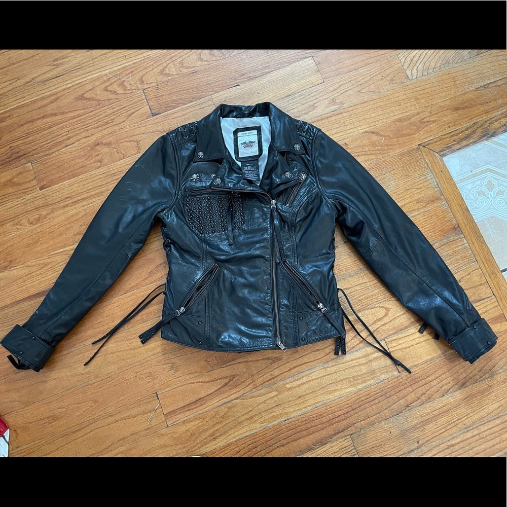 Ladies HARLEY DAVIDSON Leather Jacket Sz Small